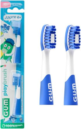 Щітки GUM Playbrush Junior 6 Original, упаковка з 2 шт. , EXTRA SOFT, Blue Blue