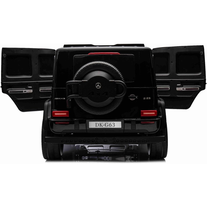 Дитячий електромобіль 4х4 12V 2-місний Mercedes AMG G63 G Class, чорний, MP3 плеєр з USB/AUX входом, акумулятор 12V14Ah, підвіска