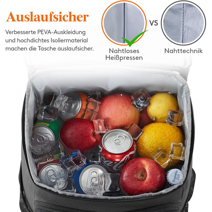 Рюкзак-холодильник Lifewit 30L на 36 банок, герметичний рюкзак-холодильник, водонепроникна ізольована сумка для обіду для чоловіків, жінок, роботи, пікніків, пляжу, кемпінгу, подорожей, чорний L