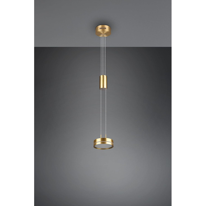 Світлодіодний торшер Trio Lights Franklin 426510208, Метал в т.ч. 35 Вт LED, Зміна кольору, Диммер (латунний матовий, підвісний 1-полум'я)