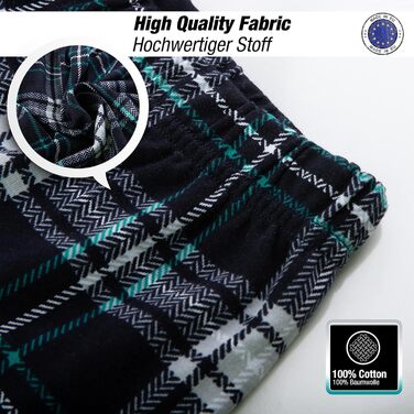 Комплект піжами/костюму LOREZA для хлопчика з довгими рукавами, 100 бавовняний інтерлок, картатий, теплий, розмір 140-146, модель 1