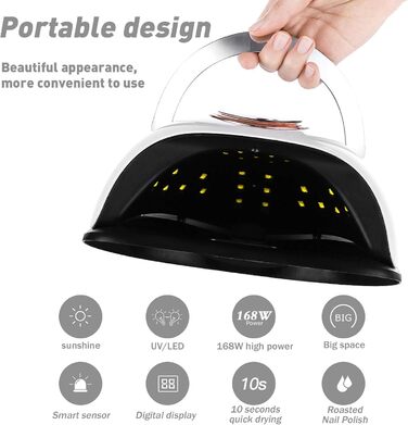 УФ/LED лампа для нігтів BEYAOBN 168W