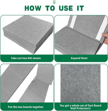 Захист стіни для мішень для дартсу Самоклеюча рамка для мішень для дартсу, ДВП для захисту стіни, рамка для мішень для дартсу, задня панель зони для дартсу Коркові панелі для прямокутних мішень для дартсу