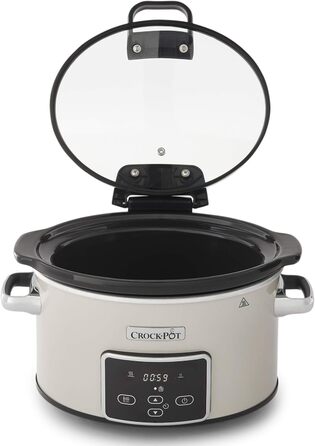 Цифрова мультиварка Crock-Pot з відкидною кришкою Регульований час приготування 3,5 літра (3-4 людини) Гриби та хром CSC060X