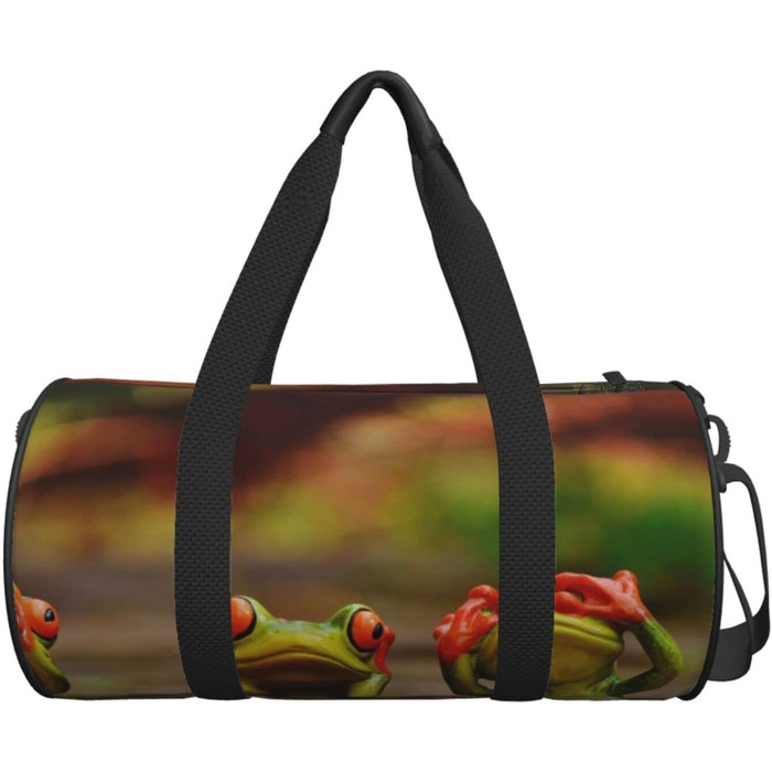 Дорожня сумка Веселі жабки, спортивна сумка для чоловіків та жінок, сумка-мішок для подорожей