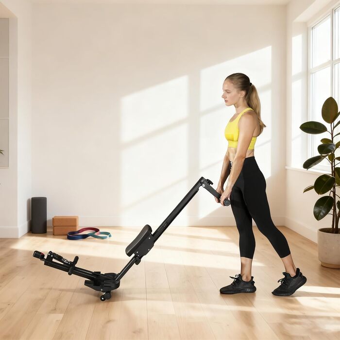 Гребний тренажер SPORTNOW для домашнього використання тихий гребний тренажер з тросовою системою, РК-дисплеєм, подушкою сидіння, плавною роботою, нековзним покриттям, вантажопідйомністю до 150 кг, домашній гребний тренажер для домашнього фітнесу