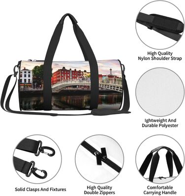 Містка дорожня сумка-мішок, спортивна сумка для подорожей Дублін, чорна, універсальний розмір