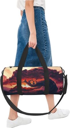 Спортивна сумка, дорожня сумка, сумка для подорожей, з принтом Ялинка, сумка на нічліг, чорна, універсальний розмір