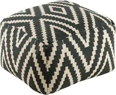 Килим куб сидіння 50x50 H35см пуф підніжка підлогова подушка підніжка колір чорний