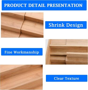 Рівнева бамбукова підставка для спецій, висувний тримач для спецій, практична підставка для спецій, розширювана бамбукова підставка для спецій для кухонних шаф, 3-