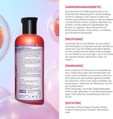 Лубрикант Rosezex на водній основі зі смаком полуниці, 330 мл