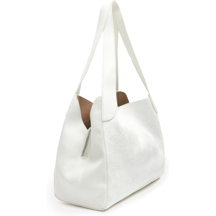 Велика сумка через плече з квітковим візерунком - Велика жіноча сумка через плече - Повсякденна, офіційна, неформальна Monoflor Wh