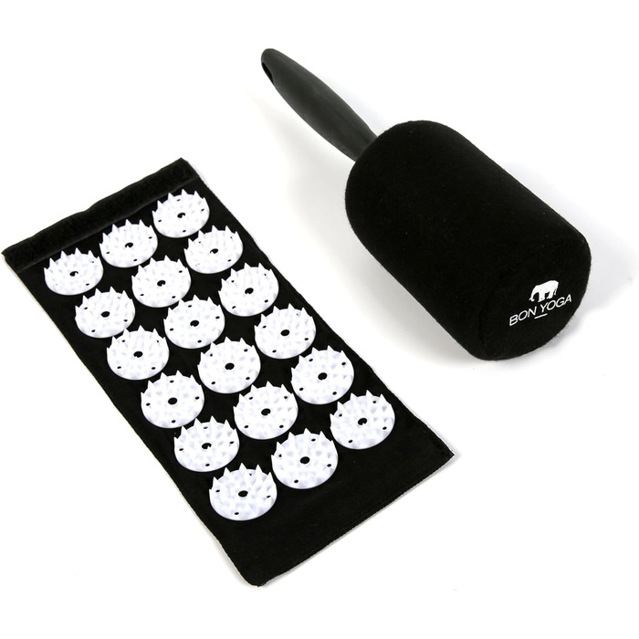 Роликовий масажний ролик для лімфотоку, масажер для шиї, полегшення подряпин на спині, зняття м&39язової напруги та болю, релаксація, інструмент для ручного масажу, чорний