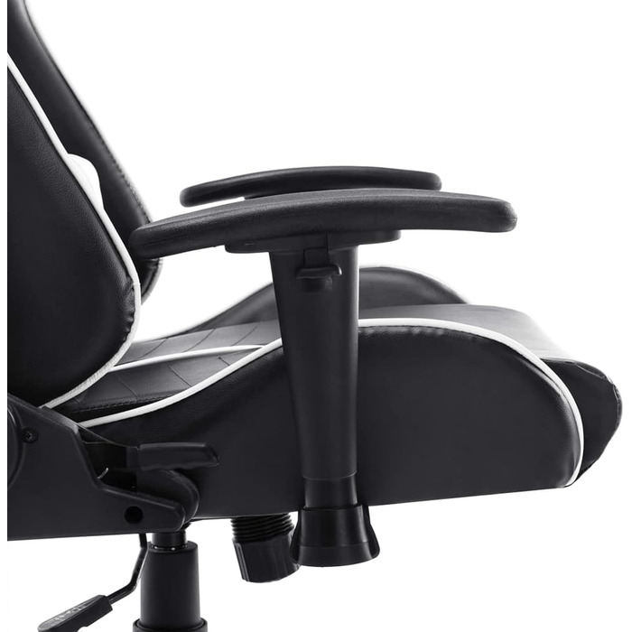 Ігрове крісло, офісне крісло, ігрове крісло, обертове крісло, письмове крісло, чорно-біла штучна шкіра