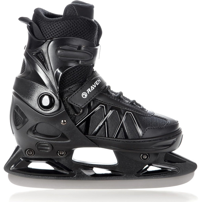 Роликові ковзани RAVEN Expert 2-в-1, хокейні, для дітей та дорослих, регульовані, 40-43 (25,5-28 см), чорні, з хокейними лезами