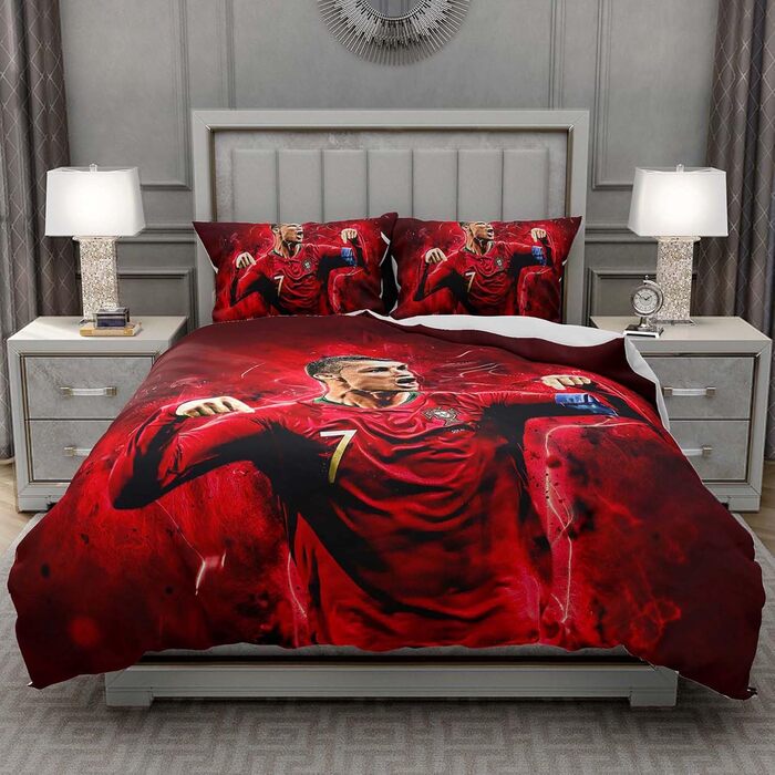 Дитяча дитяча постільна білизна футбол 100x135 см наволочка на блискавці 4060 см 3D футбольна постільна білизна хлопчик постільна