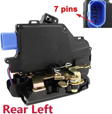 Привід дверного замка для VW Для Touran Для Caddy 2004-2011 Для Jetta Для гольфу 5V 7-контактний лівий замок задніх дверей Привід центрального механізму 3D4839015A 7L0839015D Привід дверного замка