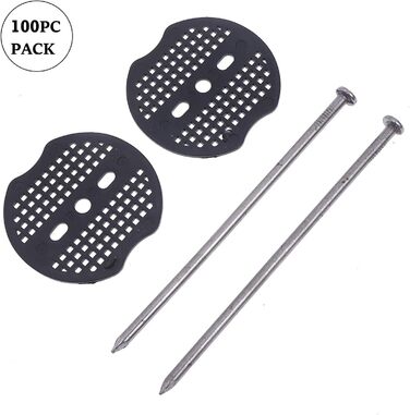 Сталеві анкери LINZI, садові сітки, кріплення для сітки, кріплення кілочків, скоби, штифти, ландшафтні кілки для дерну з шайбами, 100 шт.