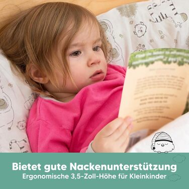 Подушка для малюків з наволочкою - М&39яка дитяча подушка для сну з органічної бавовни - Подушка для малюків, яку можна прати - Дитяча подушка для малюків (KeaSafari)