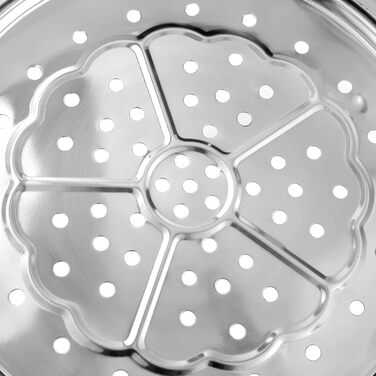 Пароварка 30 см, 5-ти ярусна пароварка з нержавіючої сталі зі скляною кришкою Індукційна каструля Пароварка підходить для всіх тип