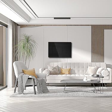 Скляний інфрачервоний обігрівач 600 Вт, інфрачервоний скляний обігрівач з пультом дистанційного керування 100x60 см, електричний обігрівач із захистом від перегріву - WIFI (Tuya Smart) - чорний - сертифікований TV. 600 Вт WIFI пульт дистанційного керуванн