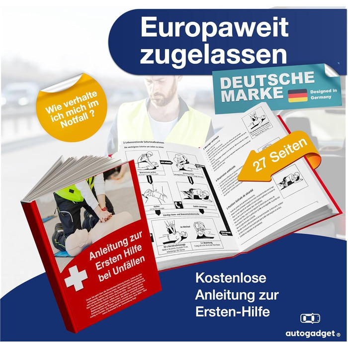 Автомобільна аптечка з дихальними шторками - Аптечка для автомобілів згідно з чинним стандартом 2024 та 2025 - DIN131642022 - Апте