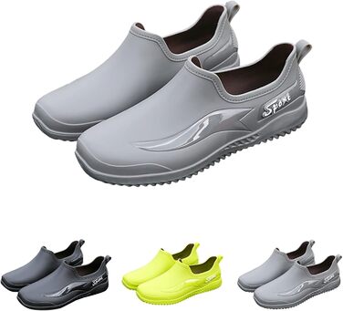 Для роботи на кухні, для роботи на риболовлі, нековзний верх, короткі гумові чоботи, чоловіче взуття, спортивне, зимове, розмір 40 EU, сірий