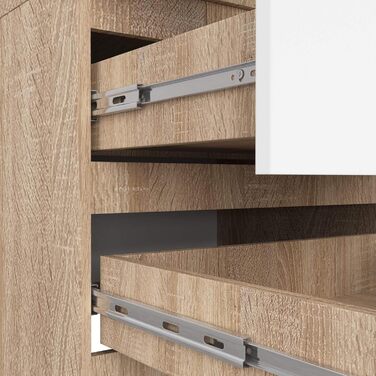 Шафа AKORD S60 з висувною 60 см з 2 дверима та 2 шухлядами Висувна шафа Просторий внутрішній простір Ш60 x В234 x Г51 см Вага 78,05 кг Дуб Сонома/Білий