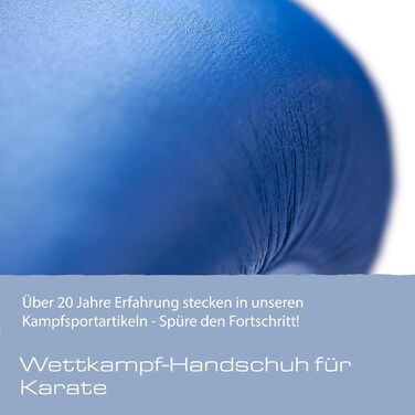 Рукавички для карате Ju-Sports з синтетичної шкіри, сині - М&39який захист рук для тренувань та змагань, аксесуар для бойових мистецтв, 2 петлі без великого пальця, XS