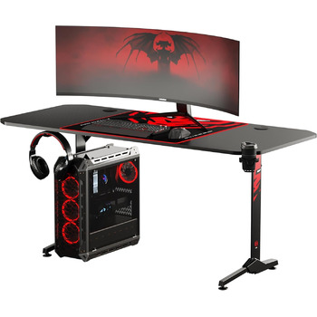 Ігровий стіл Diablo X-Mate, 160 x 75 x 75 см, МДФ / сталь / вуглецеве волокно, чорний
