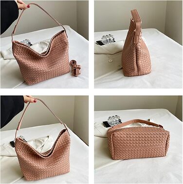 Сумочка жіноча сумка, шоппер дами великий PU шкіряна ткана сумка ретро сумка через плече мода сумка через плече з гаманцем, класич