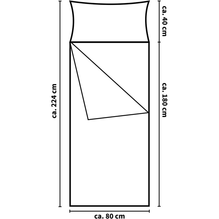 Дорожній спальний мішок Softsan Protect для алергіків з Evolon, 80x180 см, БЕЗ наповнювача, чохол/захист від кліщів для подорожей, спальний мішок, стійкий до кліщів, для алергіків, спальний мішок від алергії 80x180 см без наповнювача