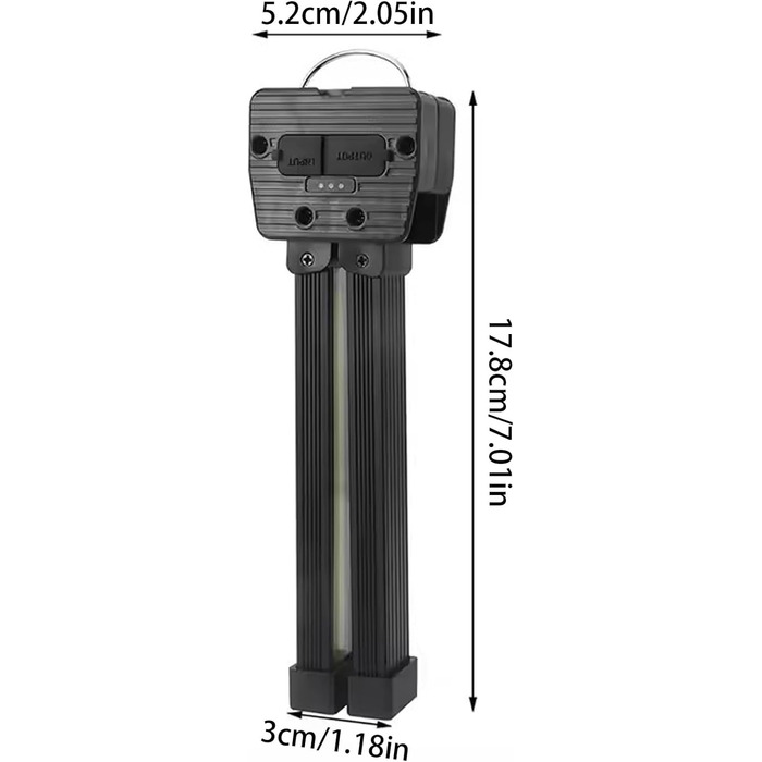 Фітнес-лампа для позування акумуляторна робоча лампа, портативний магнітний світлодіодний ліхтарик, з регульованою яскравістю, водонепроникний, з гачком, складний ліхтарик для сценічних виступів, фітнесу, фотографії