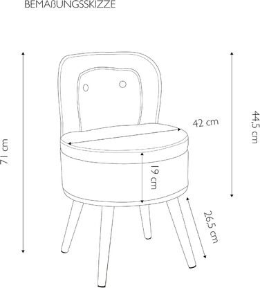 Крісло ECHTWERK Вінс, м&39яке крісло, зручне крісло, висока спинка, м&39яка пінопластова підкладка, дерев&39яні ніжки, 6,2 кг, кремове, широке