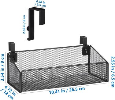 Металевий підвісний кошик для зберігання біля ліжка, міцний кошик для зберігання з гачками, економія місця для дому, школи та гуртожитку