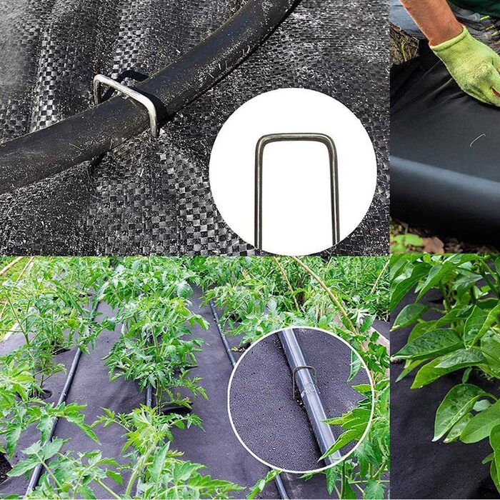 Садові скоби Gardentacker 12-W200, 30,5 см, оцинкована сталь, скоби для ландшафтної тканини