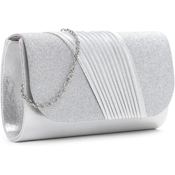 Клатч TAS Amalia Плісе 34322 Сріблястий