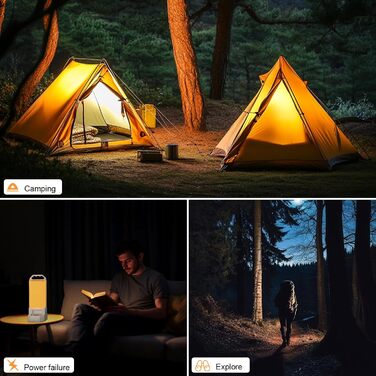 Сонячний кемпінговий ліхтар SoulBay, акумуляторний USB-C, водонепроникний, з регульованою яскравістю, підвісний світлодіодний кемпінговий ліхтар для намету, столу, кемпінгу, походів, складний та портативний, 4 режими світла, 36 годин