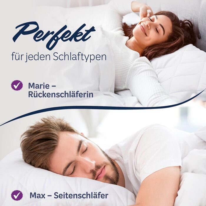 Стьобані подушки з мікрофібри 80x80 см Підходять для алергіків, сертифіковані Oeko-Tex, наповнювач з волокна, вага наповнювача 1000 г Можна прати в пральній машині при 95C 80x80 см (2 шт.), 7dreams 2 шт.