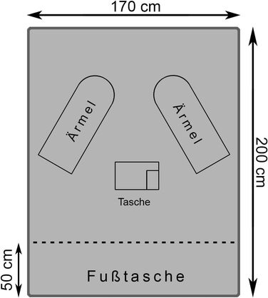 Ковдра Grfenstayn Snuggle з рукавами та кишенею для ніг - Пухнаста ковдра, яку можна носити - Стандарт Oeko-Tex 100 - Ковдра з рукавами для жінок та чоловіків - Плед для телевізора (Антрацит, 200x170 см) 200x170 см з кишенею для ніг Антрацит