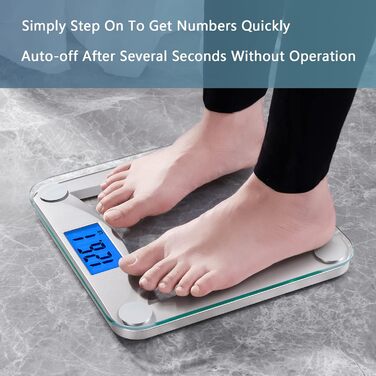 Ваги для ванної кімнати Vitafit Scale Body Fat Scale з додатком 180 кг, шкала складу тіла з Bluetooth, ваги для людей з жиром і м'язовою масою, ІМТ, білок, BMR, чорний (цифрові ваги)