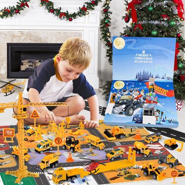 Адвент-календар iZoeL Construction Vehicles, 16 одиниць транспорту