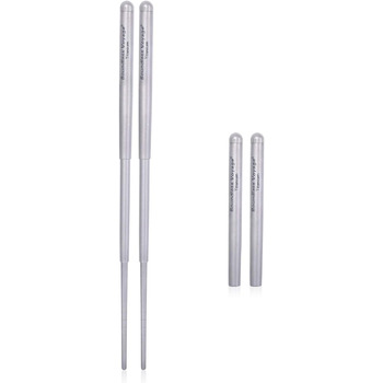 Безмежна подорож Складні телескопічні титанові палички для їжі Кемпінг Кемпінг Пікнік Складаний посуд Столові прибори Ti1004T