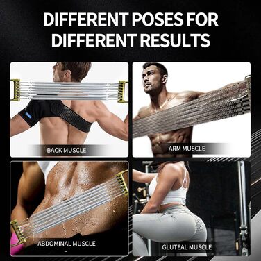 Еспандер для грудей 7 знімних пружин з ручкою з алюмінієвого сплаву для домашнього фітнесу, тренування м&39язів та бодібілдингу