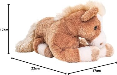 М'яка іграшка Uni-Toys - Конячка коричнева, лежача - 28 см
