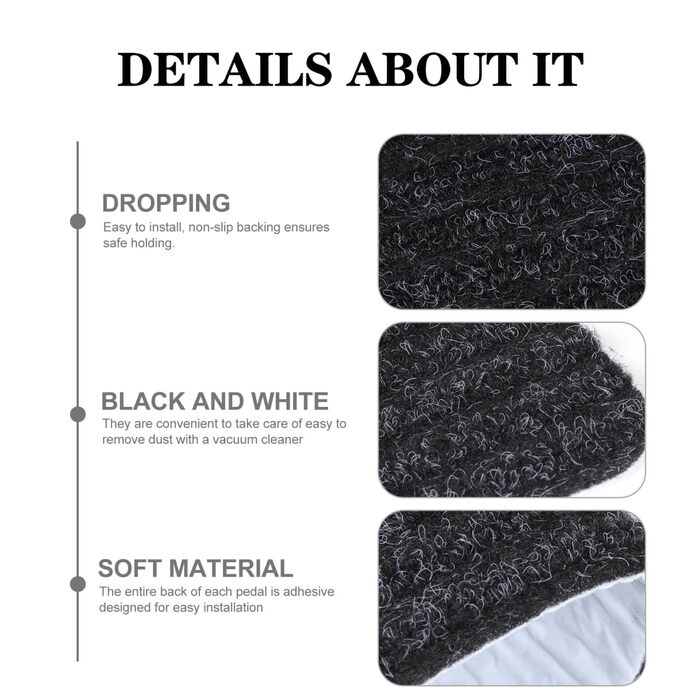 Комплект килимків для сходів із 2 предметів, протиковзкі килимки для сходів, самоклеючі, прямокутний килим для сходів, нековзний килимок для дітей та домашніх тварин (75x20 см)
