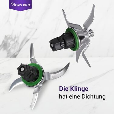 О ks.pro Thermomix Knife TM5 Заміна для Vorwerk Ніж Thermomix TM5 - Ніж Vorwerk Thermomix TM5 Змінний ніж з нержавіючої сталі SUS420 - Аксесуари Thermomix TM5 та запчастини до Thermomix TM5