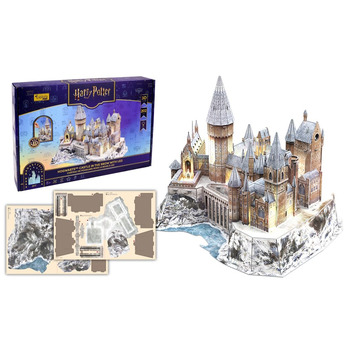 Пазл EXPLORA Сяючий замок Гоґвортс (офіційна ліцензія Harry Potter) 202 деталі, арт. 540312 конструктор для моделювання від 8 років, без клею та ножиць, 3D-
