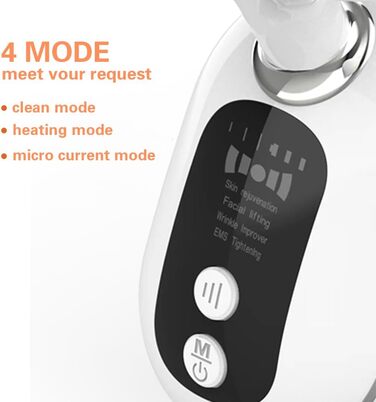 Масажер для обличчя з 4 режимами, 45 Heat V Face Beauty Meter Масажер для шиї обличчя, електричний тренажер для підборіддя для боротьби зі зморшками та старінням видалення прищів Глибоке очищення догляду за обличчям Delphine