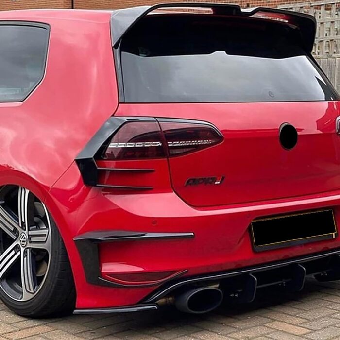 Спойлер заднього бампера Розгалужувач Canard Lamp Світлове оздоблення для VW Golf 7 GTI R GTD 2012-2015